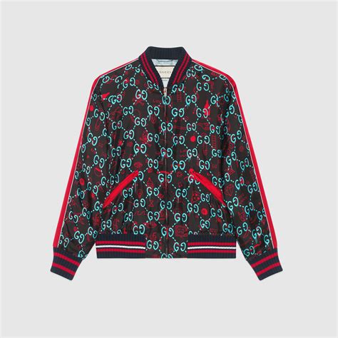 gucci bomber silver|gucci ghost bomber.